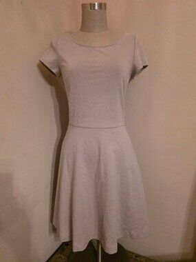 *Y2K American Eagle Outfitters Fit and Flare Mini Dress In A Light Tan Color